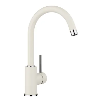 Silgranit pinnaga köögisegisti BLANCO MIDA Soft White HD, ühehoovaga, Soft white