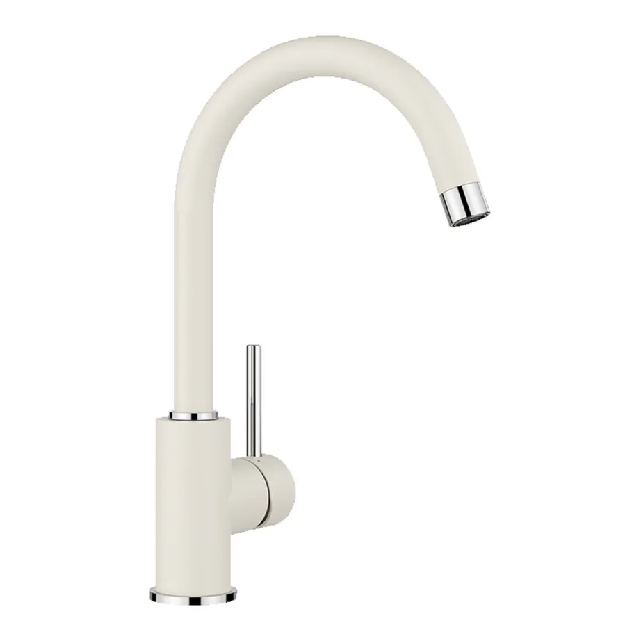 Silgranit pinnaga köögisegisti BLANCO MIDA Soft White HD, ühehoovaga, Soft white