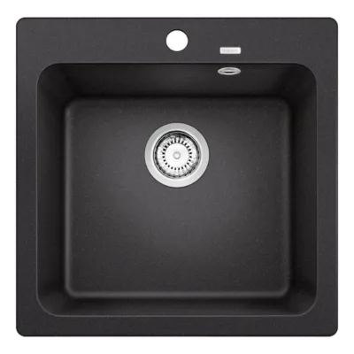 Silgranit-köögivalamu 1 kausiga BLANCO NAYA 5, antratsiit, sobib 50 cm kapile, pealt- ja altpaigaldus
