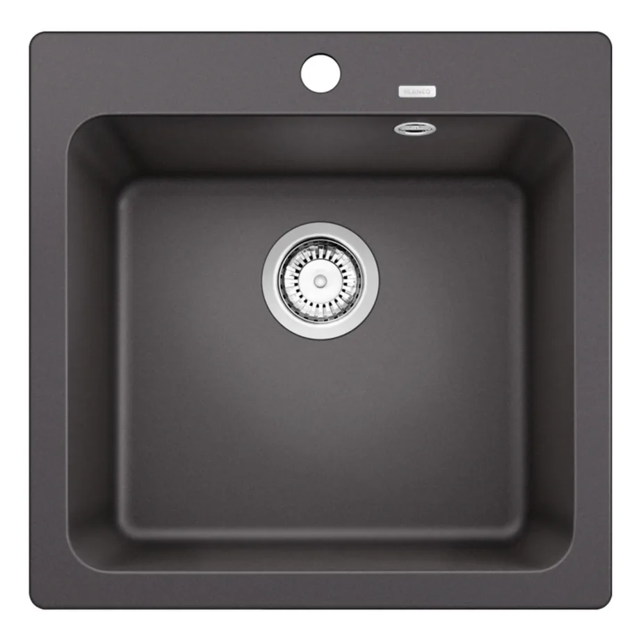 Ühekausiline Silgranit köögivalamu BLANCO NAYA 5, Rock grey, 50 cm kapile, pealt- või altpaigaldus, u 515 x 510 mm