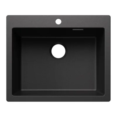 Ühekausiline graniitvalamu kööki BLANCO PLEON 6, Silgranit, antratsiit, 60 cm aluskapp, pealt- või altpaigaldus