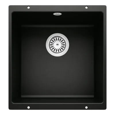 Allamonteeritav köögivalamu 1-kausiga BLANCO Rotan 400-U, Silgranit, must, vähemalt 50 cm aluskapile