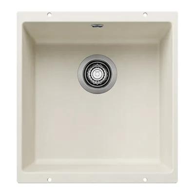 Allapoolne köögivalamu Silgranitist BLANCO Rotan 400-U, 1-kausiline, 50 cm kapile, Soft white, PuraDur pind