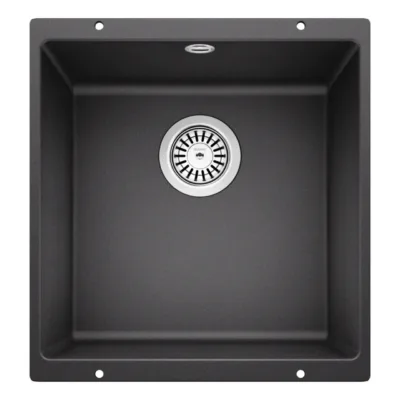 Allapaigaldatav Silgranit köögivalamu BLANCO Rotan 400-U, 1-kausiga, antratsiit, sobib 50 cm alumisele kapile