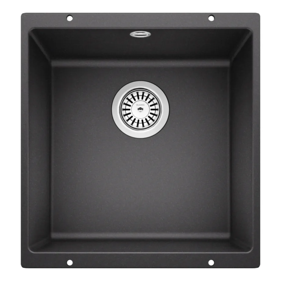 Allapaigaldatav Silgranit köögivalamu BLANCO Rotan 400-U, 1-kausiga, antratsiit, sobib 50 cm alumisele kapile