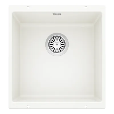 Allamonteeritav ühekausiline köögivalamu BLANCO Rotan 400-U, Silgranit, valge, 50 cm kapile