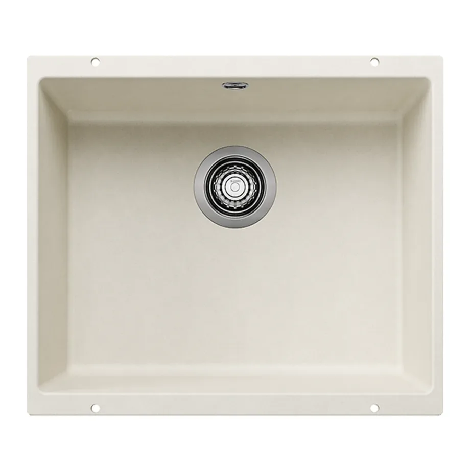 Alapealne Silgranit köögivalamu 1 kausiga BLANCO Rotan 500-U, Soft white, PuraDur pind, 60 cm alumisele kapile