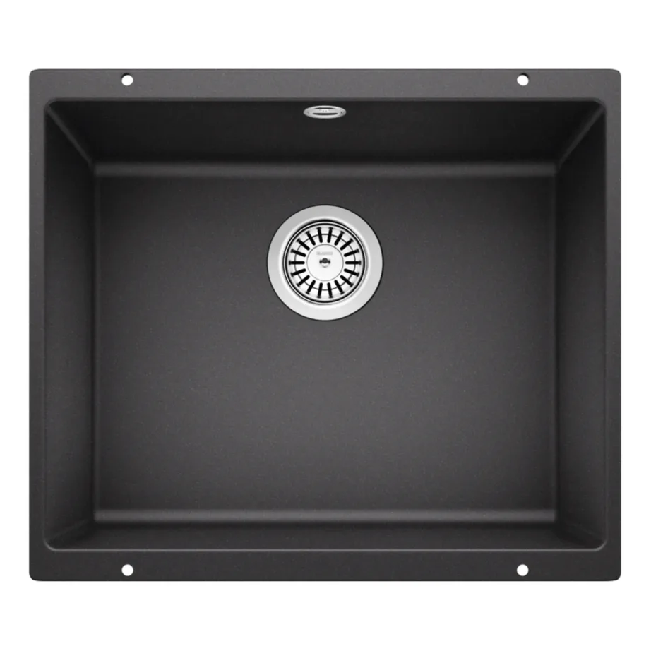 Alapealne silgraniit köögivalamu BLANCO Rotan 500-U, 1-kausiline, antratsiit, sobib 60 cm põrandkapile