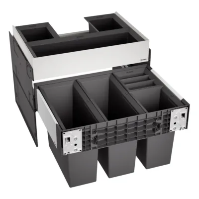 Väljatõmmatav jäätmete sorteerimissüsteem BLANCO SELECT II 60/4 Orga, 60 cm valamukapile, 4 ämbrit (2×15 L ja 2×6 L),