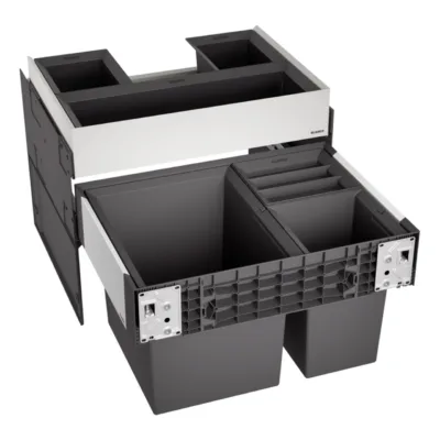 Väljatõmmatav jäätmete sorteerimissüsteem 3 ämbriga BLANCO SELECT II XL 60/3 Orga, 60 cm valamukappi, u 46 L, Orga