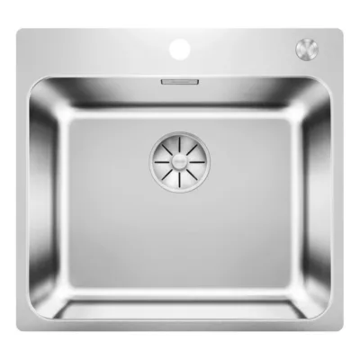 Roostevaba köögivalamu BLANCO SOLIS 500-IF/A, 1-kausiga, harjatud, 60 cm aluskapile, pealt- ja tasapinnaga paigaldus,