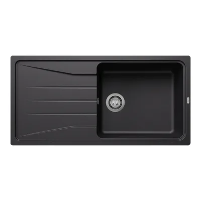 1-kausiga köögivalamu 60 cm kapile BLANCO SONA XL 6 S, SILGRANIT™, must, pinnapealne või alapoolne paigaldus