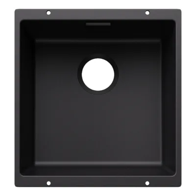 Silgranit allvalamu 1-kausiga BLANCO SUBLINE 400-U, must, 50 cm alumisele kapile