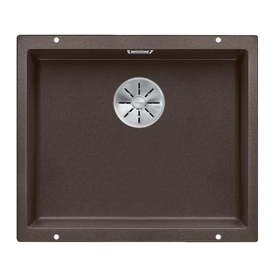 Allavalamu komposiitköögivalamu BLANCO SUBLINE 500-U, Silgranit PuraDur, Coffee, 1-kausiline, allapaigaldus, 60 cm alumisele kapile, InFino äravool