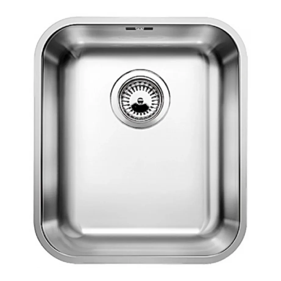 Kompaktne allapaigaldatav roostevaba köögivalamu BLANCO SUPRA 340-U, 1-kausiga, harjatud viimistlus, 40 cm kapile