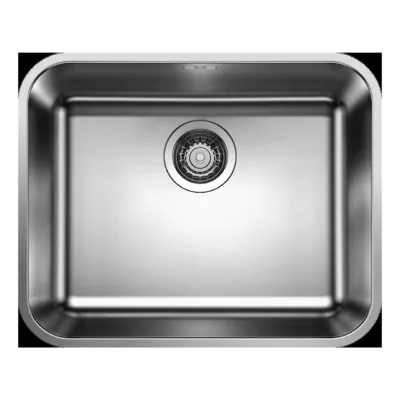 Allvalamu roostevabast terasest BLANCO SUPRA 500-U, harjatud, 1-kausiline, 60 cm kapile