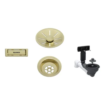 Valamu äravoolukomplekt InFino satiinkuldne BLANCO Waste fitting set 1x3,5'' InFino Satin Gold, 3,5'' äravooluava,