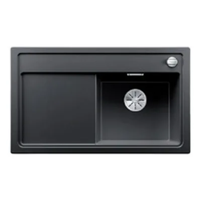Silgranit köögivalamu nõudekuivatuspinnaga BLANCO ZENAR 45 S, antratsiit, PuraDur, ühe kausiga, 45 cm kapile,