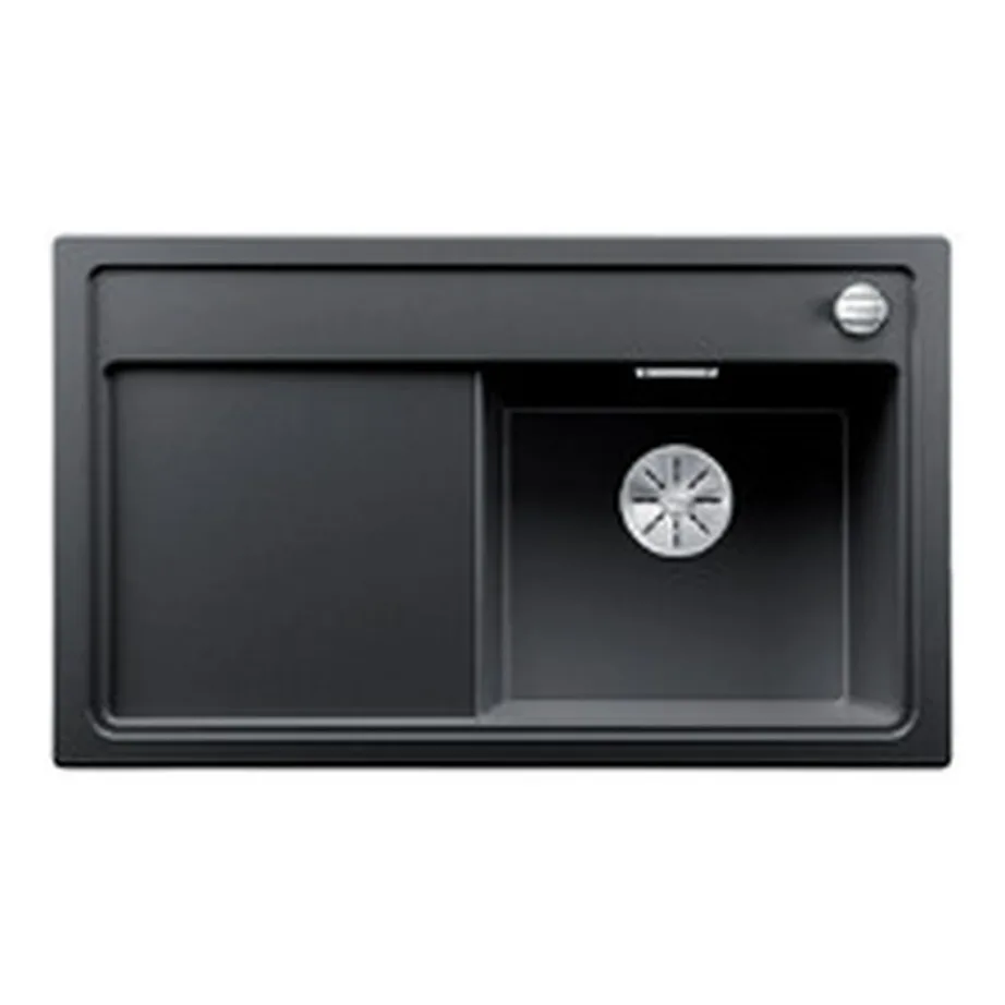 Silgranit köögivalamu nõudekuivatuspinnaga BLANCO ZENAR 45 S, antratsiit, PuraDur, ühe kausiga, 45 cm kapile, pealtpaigaldatav
