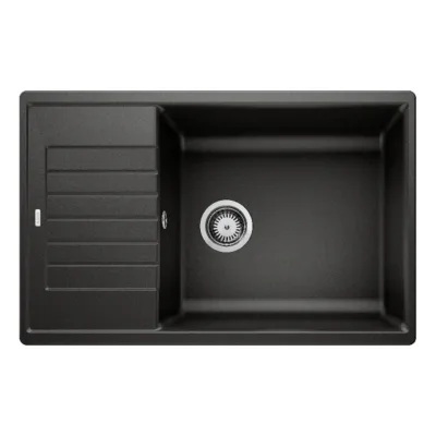 XL ühekausiga köögivalamu kuivatialusega BLANCO ZIA XL 6 S Compact, SILGRANIT, must, pealt- või altpaigaldus, 60 cm