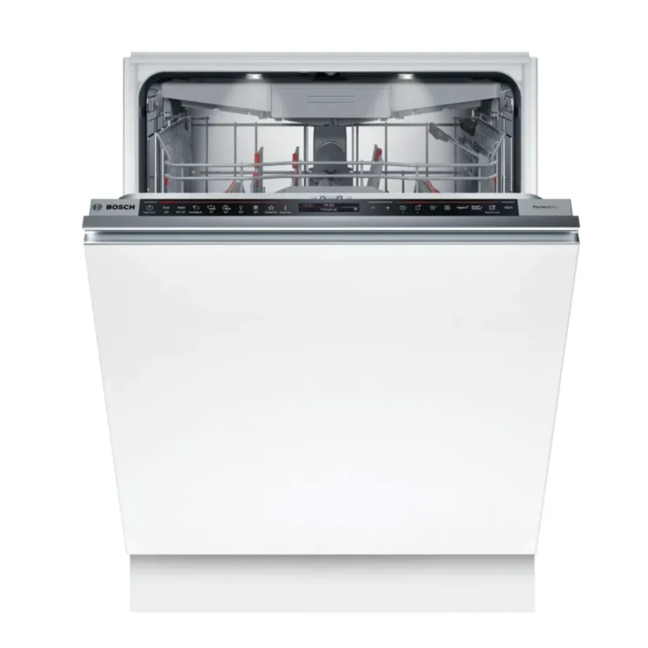 Täisintegreeritav nõudepesumasin 60 cm A-klassi BOSCH SMD8TCX04E, 14 nõudekomplekti, 8 programmi, 42 dB, Wi-Fi, inverter-mootor, 9.5 l, roostevaba sisemus, valge