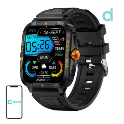 Nutikell Bluetooth-kõnede ja 3ATM/IP68 veekindlusega COLMi P76, 1.96″ IPS 240x282, 100+ spordirežiimi, SpO2/HR/BP,