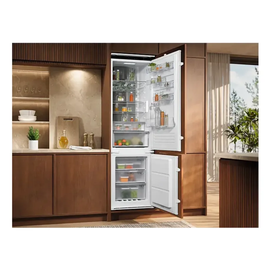 Integreeritav No Frost külmik alumise sügavkülmaga ELECTROLUX E6MNCE19S, 60 cm, 207+62 l, liughinged, E-kl, 37 dB, valge – 2