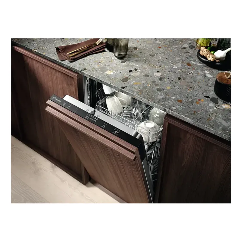 45 cm integreeritav nõudepesumasin AirDry ja invertermootoriga ELECTROLUX EEA22100L, 9 nõudekomplekti, F energiaklass, 47 dB, sisemine puutetundlik juhtpaneel, PerfectFit liughinged, valge – 2