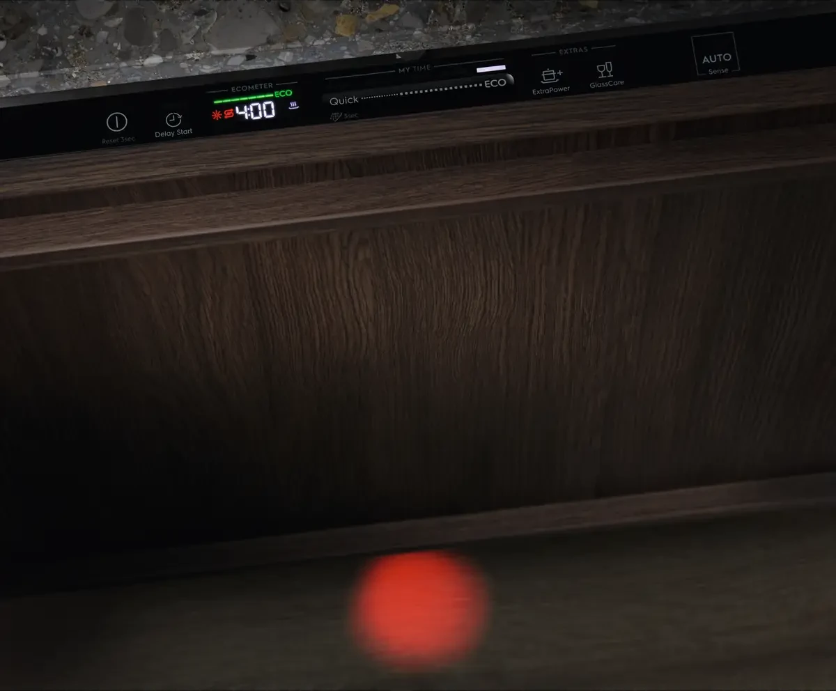 Beam on Floor põrandale suunatud valgusindikaator näitab programmi olekut vaikselt ja märkamatult