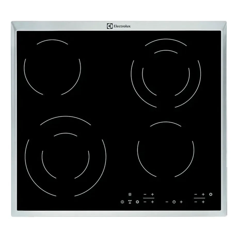 Integreeritav klaaskeraamiline elektripliidiplaat 60 cm Electrolux EHF6342XOK, 4 keeduala, puutetundlik juhtimine, taimer, lapselukk, 6300 W, must – 2