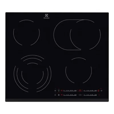Klaaskeraamiline integreeritav elektripliidiplaat liugjuhtimisega ELECTROLUX EHF6547FXK, 4 keeduala, FishZone