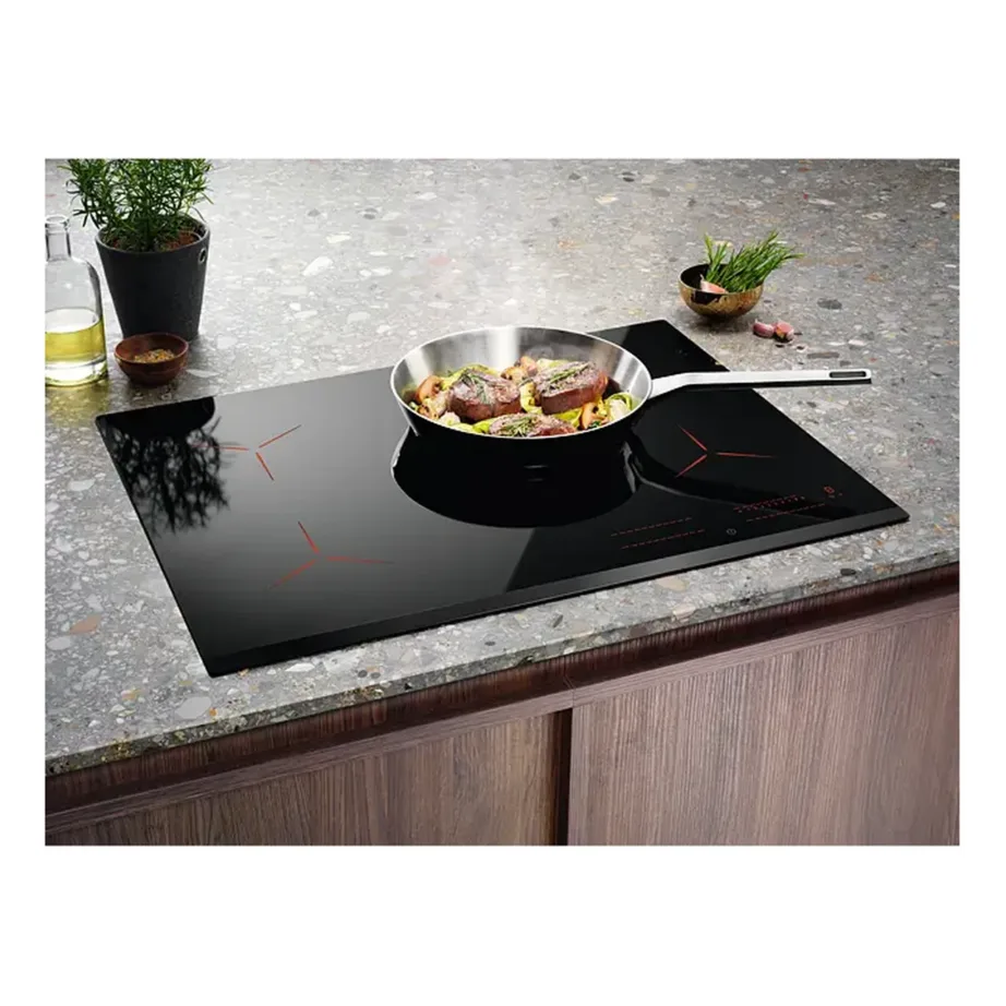 Integreeritav induktsioonpliidiplaat 60 cm Hob2Hood ja DoubleBridge funktsiooniga ELECTROLUX EIP6446, 4 keeduala, puutejuhtimine Slider, raamita must klaaskeraamika, 7350 W, 59×52 cm - 3