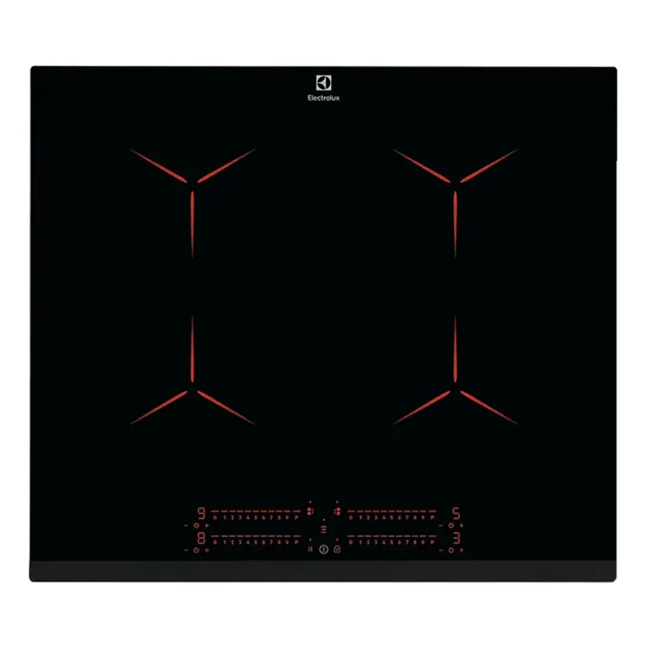 Integreeritav induktsioonpliidiplaat 60 cm Hob2Hood ja DoubleBridge funktsiooniga ELECTROLUX EIP6446, 4 keeduala, puutejuhtimine Slider, raamita must klaaskeraamika, 7350 W, 59×52 cm - 4