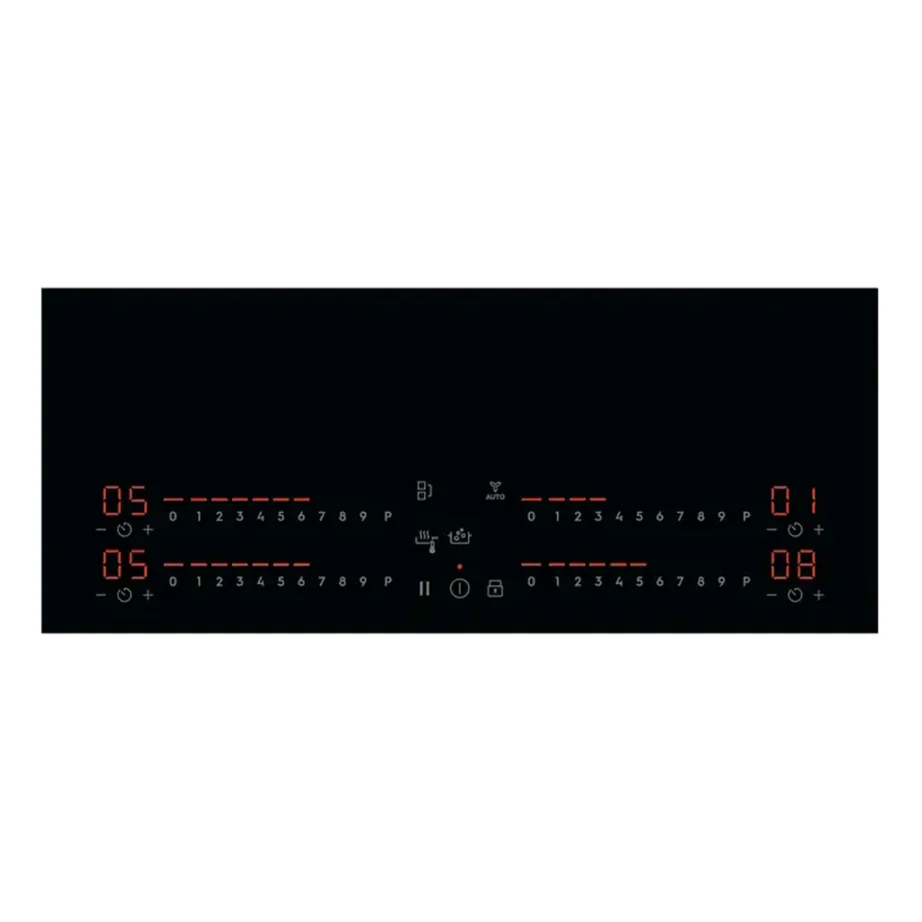 60 cm induktsioonpliidiplaat Sense Boil & Fry ja Hob2Hood Electrolux EIS67453, 4 keeduala, Bridge-tsoon, puutenupud Slider, PowerBoost, taimer, must, 7350 W – 11