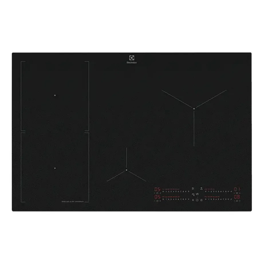 80 cm integreeritav induktsioonpliidiplaat SenseBoil & Hob2Hood Electrolux EIS87453IZ, 4 tsooni, Bridge-tsoon, SaphirMatt must klaas, 7350 W, puuteslider – 3