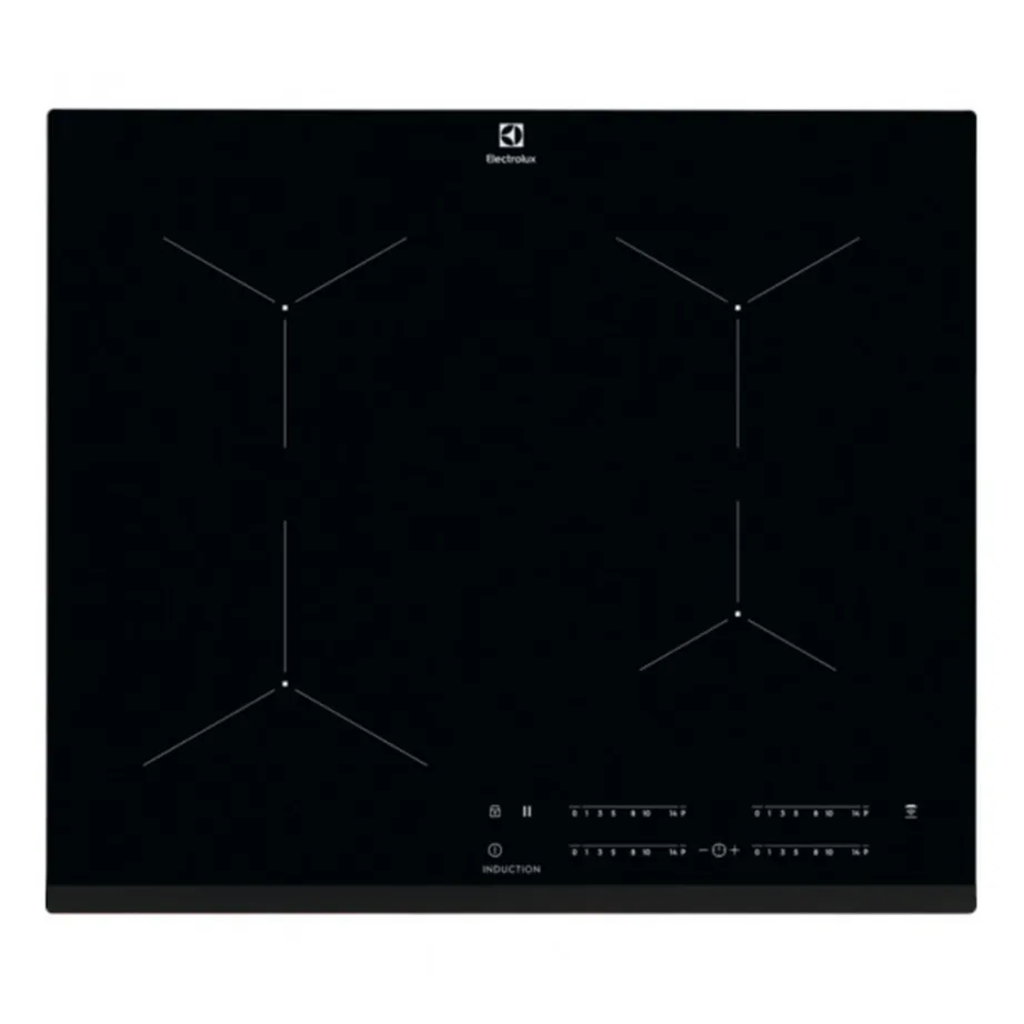 60 cm integreeritav induktsioonpliidiplaat ELECTROLUX EIT61443B, 4 keeduala, PowerBoost, Hob2Hood, puutetundlik liugurjuhtimine, 7200 W, must klaaskeraamika