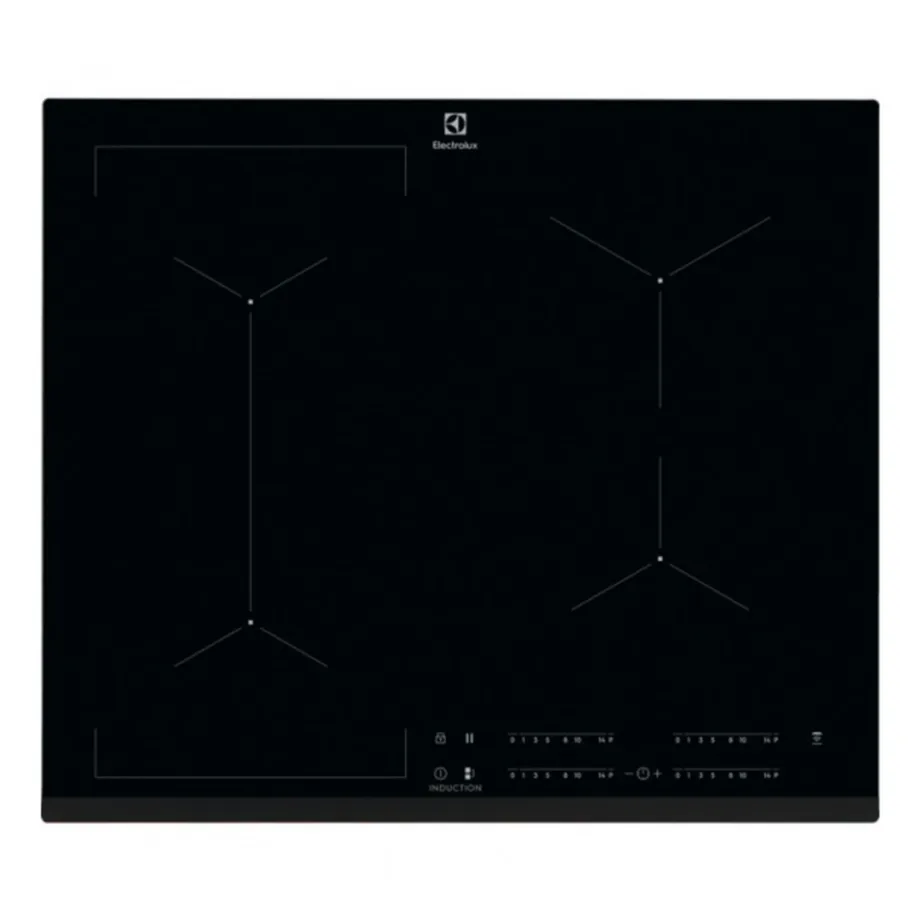 Integreeritav induktsioonpliidiplaat Bridge ja Hob2Hoodiga ELECTROLUX EIV634, 60 cm, 4 keeduala, 7350 W, puutejuhtimine Slider, must