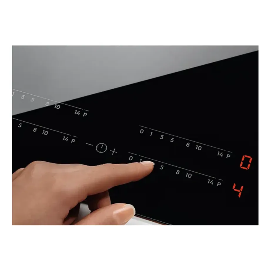 Induktsioonpliidiplaat Bridge- ja Hob2Hood-funktsiooniga ELECTROLUX EIV6340X, 60 cm, 4 tsooni, puutetundlik Slider-juhtimine, must klaas, raamiga, 7350 W – 9