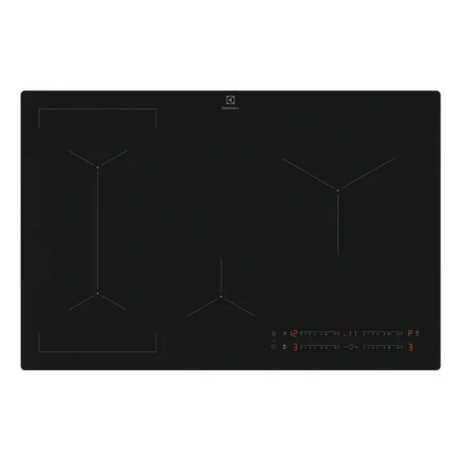 Induktsioonpliidiplaat Bridge-tsooni ja Hob2Hoodiga ELECTROLUX EIV83443CT, 80 cm integreeritav, 4 keeduala, SaphirMatt matt must klaas, puuteslider, raamita, 7200 W – 4