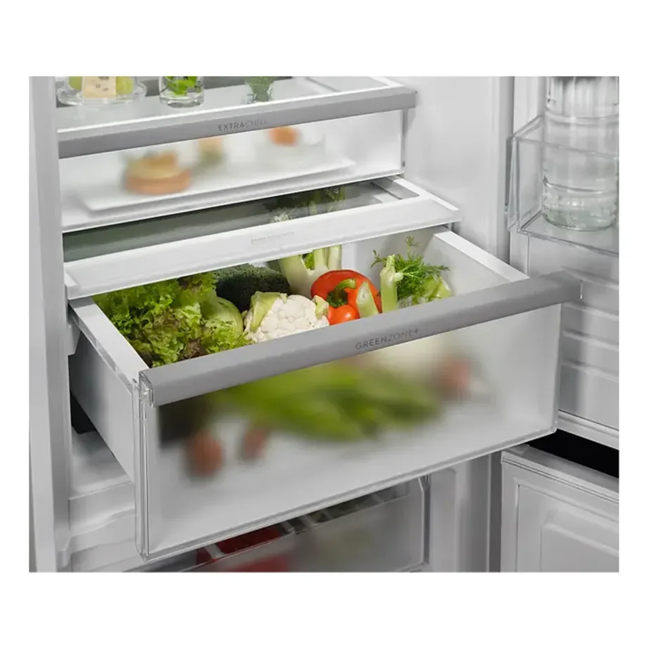 Integreeritav No Frost külmik-sügavkülmik inverterkompressoriga ELECTROLUX ENC8MD19S, 192+61 l, Cooling 360°, GreenZone sahtel, 190×60 cm, 35 dB, D-klass, valge – 10