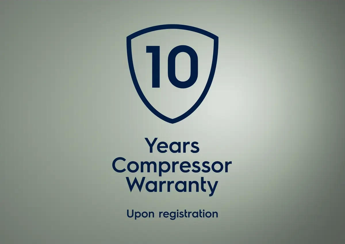 Electrolux ENS6TE19S inverterkompressorile kehtib 10 aastane tootjagarantii