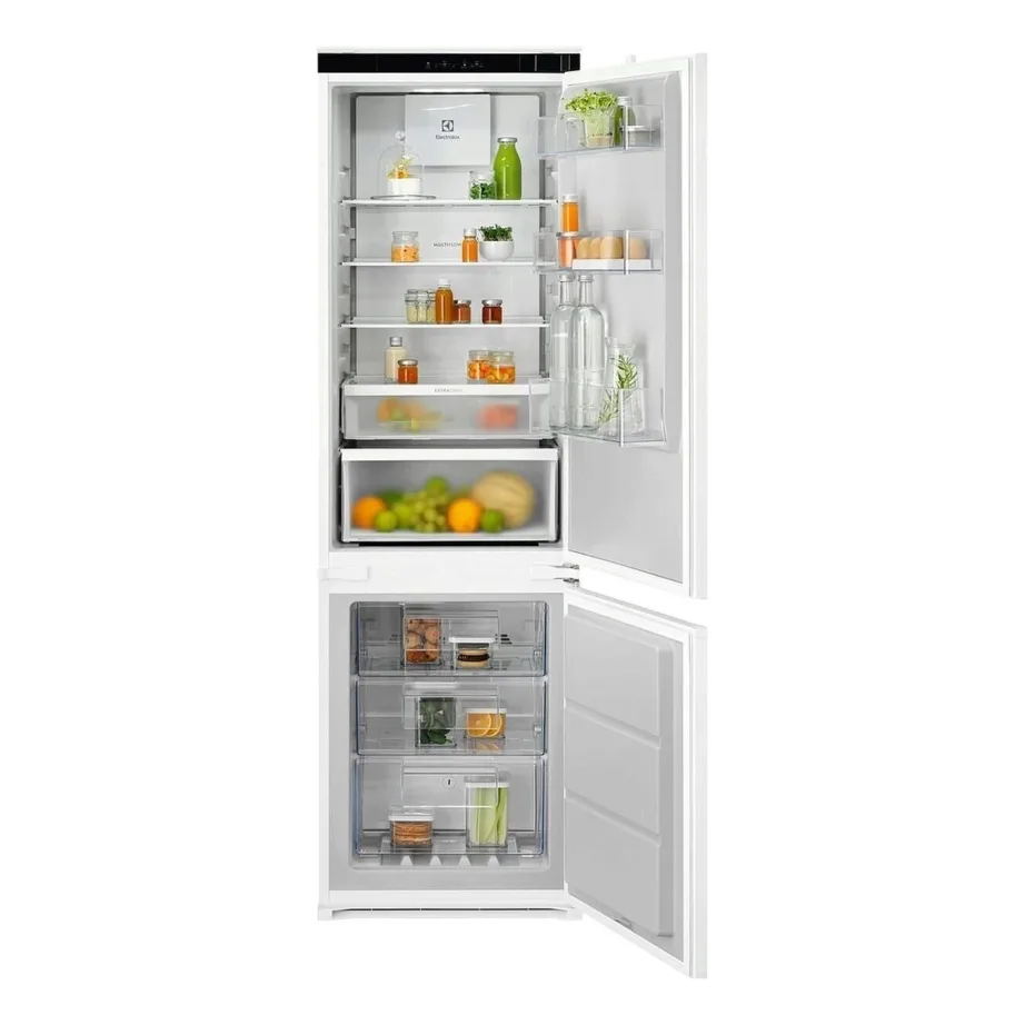 Integreeritav No Frost külmik alumise sügavkülmikuga ELECTROLUX ENT6MD18S3, 180 cm, 55 cm, 192+61 L, E energiaklass, 34 dB, valge