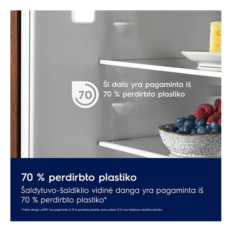 Integreeritav No Frost külmik alumise sügavkülmikuga ELECTROLUX ENT6MD18S3, 180 cm, 55 cm, 192+61 L, E energiaklass, 34 dB, valge – 11