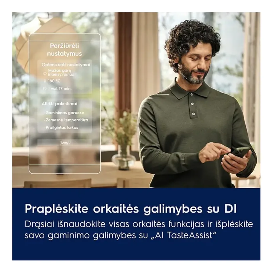 Integreeritav auruahi Wi-Fi ja lihatermomeetriga ELECTROLUX EOB9S3XT, 70 l, SteamPro täisaur (100%), CookSmart Touch, A++ energiaklass, mattmust klaaspaneel - 6