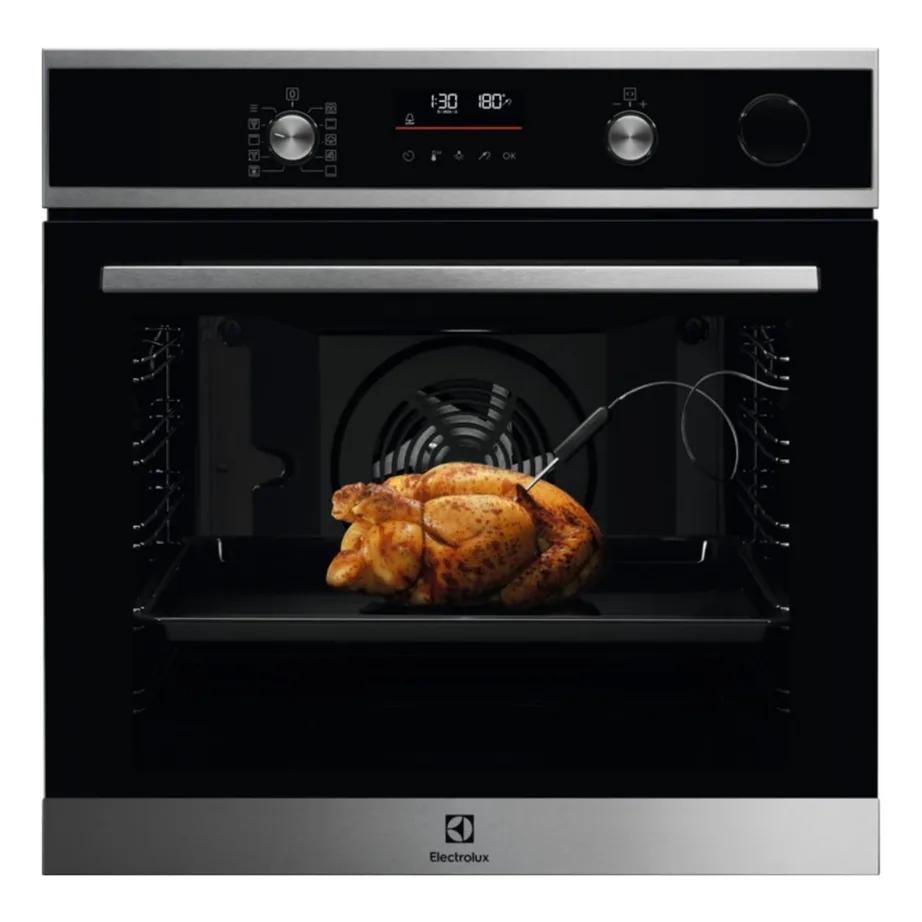 Integreeritav aurufunktsiooniga elektriahi ELECTROLUX EOC6H76X, 72 L, SteamCrisp, AquaClean, lihatermomeeter, A+, konvektsioon, 60 cm, roostevaba teras/must