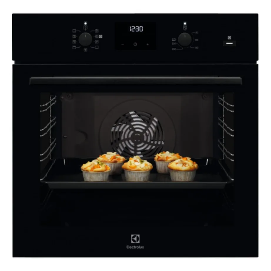SteamBake aurufunktsiooniga integreeritav ahi ELECTROLUX EOD3C70TK, 72 l, A energiaklass, katalüütiline puhastus, must klaas, 60 cm