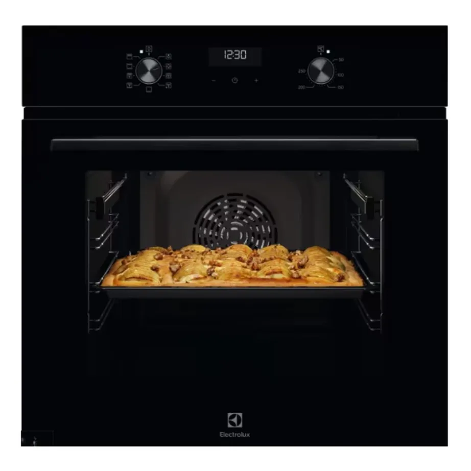Aurufunktsiooniga integreeritav elektriahi Electrolux EOD5C70BZ, SteamBake, 65 L, pöördõhk, A-klassi, aqua clean + katalüütiline puhastus, 60 cm, must klaasesipaneel