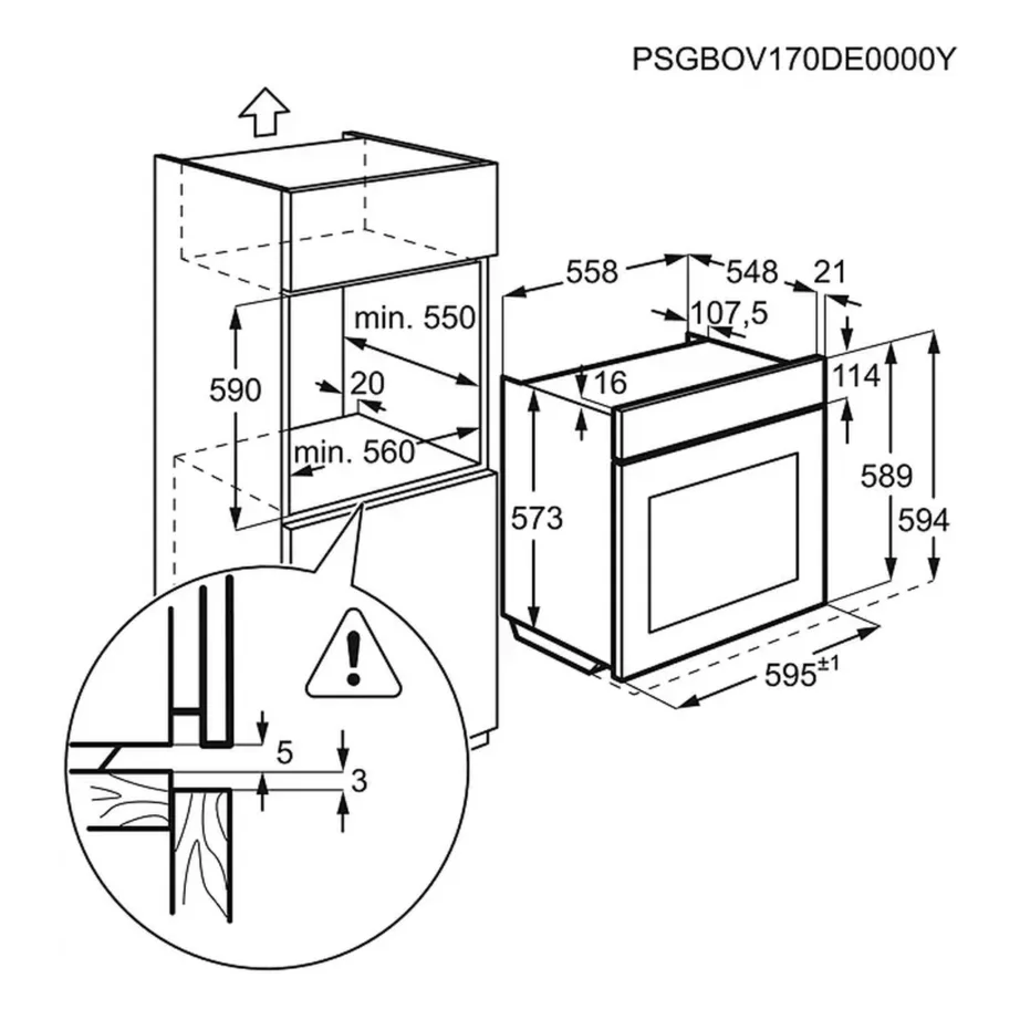 Integreeritav SteamBake elektriahi pirolüüsiga ELECTROLUX EOD6P66WX, 72 l, A+, 60×60 cm, Wi‑Fi, 45 automaatprogrammi, konvektsioon, roostevaba teras/must – 5