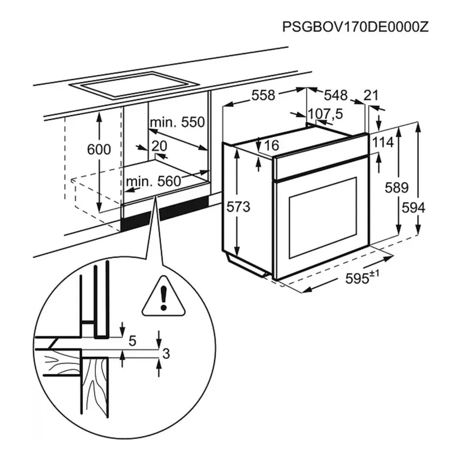 Integreeritav SteamBake elektriahi pirolüüsiga ELECTROLUX EOD6P66WX, 72 l, A+, 60×60 cm, Wi‑Fi, 45 automaatprogrammi, konvektsioon, roostevaba teras/must – 6
