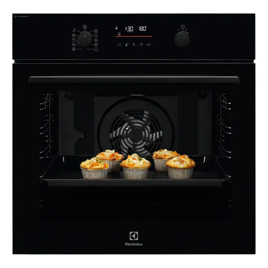 Integreeritav aurufunktsiooniga elektriahi Electrolux EOD6P77WZ, 72 l, SteamBake, pirolüütiline puhastus, A+ energiatõhusus, Wi‑Fi, lihatermomeeter, must klaaspaneel, 60 cm – 3